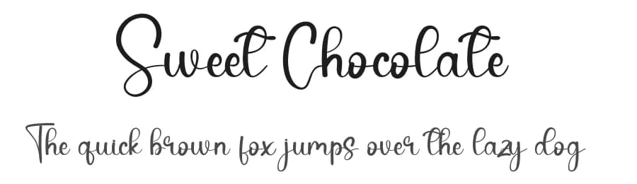 Sweet Chocolate by Etik Fatimah — Script Handwritten Font