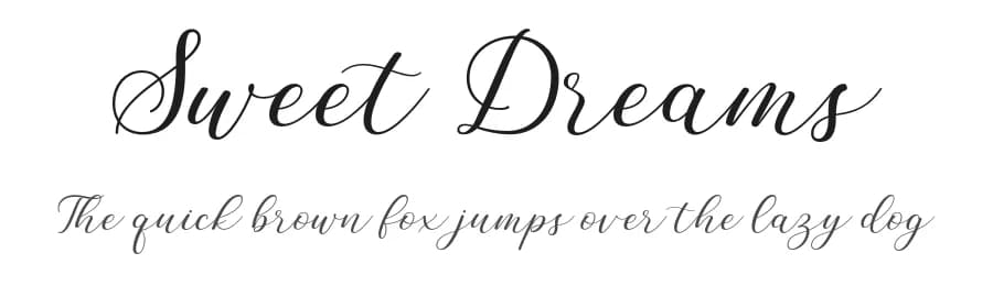 Sweet Dreams by Letterflow — Script Handwritten Font
