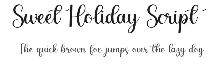 Sweet Holiday Script by Erik Studio — Script Handwritten Font