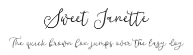 Sweet Janette by ReyreyBlue — Script Handwritten Font — thumbnail 1