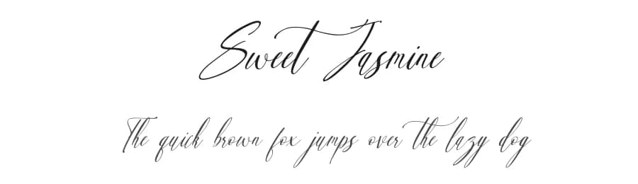 Sweet Jasmine by Nathatype — Script Handwritten Font — preview 1