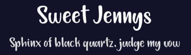 Sweet Jennys by Hydric Design — Script Handwritten Font — thumbnail 2