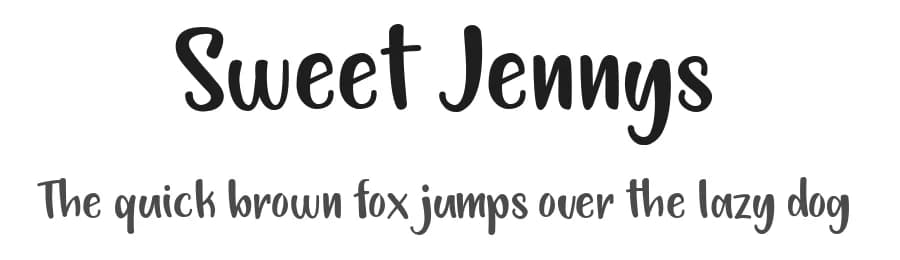 Sweet Jennys by Hydric Design — Script Handwritten Font