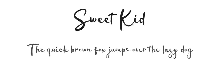 Sweet Kid by twinletter — Script Handwritten Font