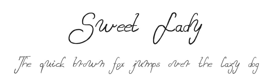 Sweet Lady by Magique Fonts — Script Handwritten Font
