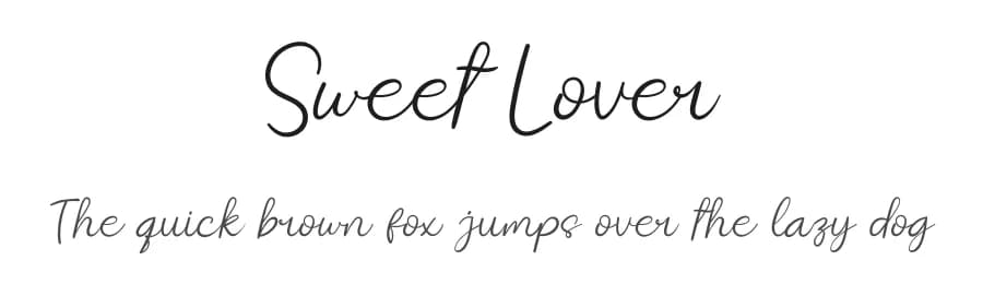 Sweet Lover by twinletter — Script Handwritten Font