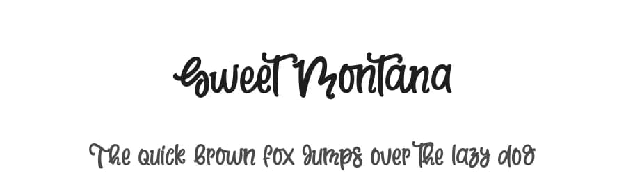 Sweet Montana by Four Lines — Script Handwritten Font