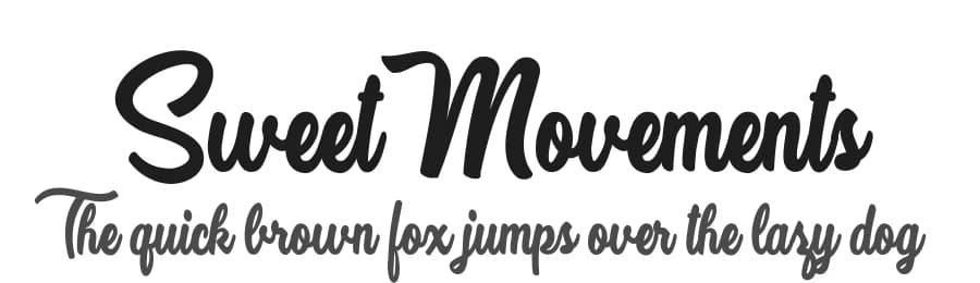 Sweet Movements by Billy Argel Fonts ® — Script Handwritten Font