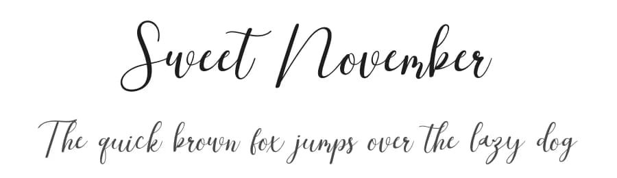 Sweet November by Erik Studio — Script Handwritten Font