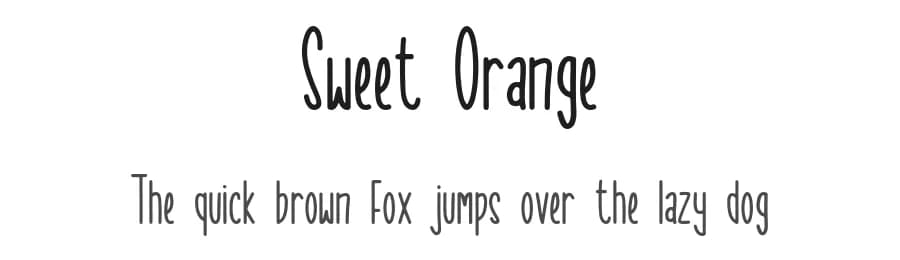 Sweet Orange by Rangkai Aksara — Script Handwritten Font