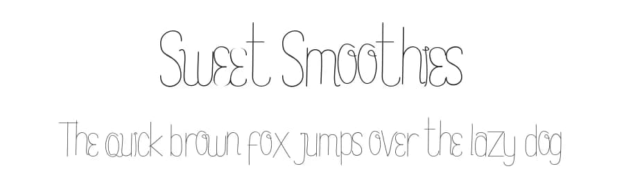 Sweet Smoothies by Kurnia Setyadi — Script Handwritten Font
