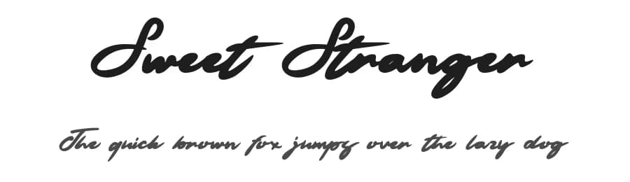 Sweet Stranger by Four Lines — Script Handwritten Font