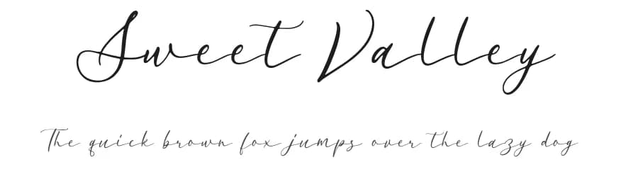 Sweet Valley by Runsell Studio — Script Handwritten Font — preview 1