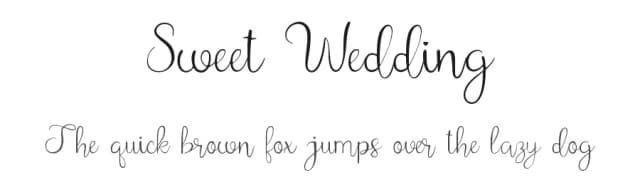 Sweet Wedding by Sugeng Choirul — Script Handwritten Font
