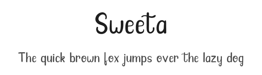 Sweeta by Letter Jos — Script Handwritten Font