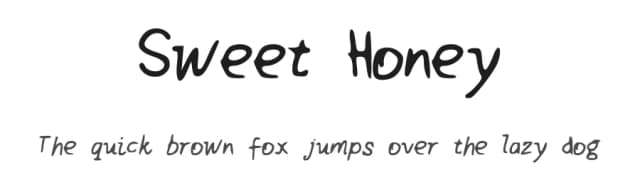 Sweet Honey by Jodie A — Script Handwritten Font