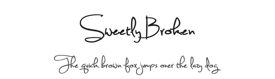 Sweetly Broken by Brittney Murphy Design — Script Handwritten Font