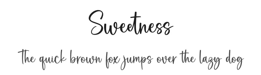 Sweetness by Graphix Line Studio — Script Handwritten Font
