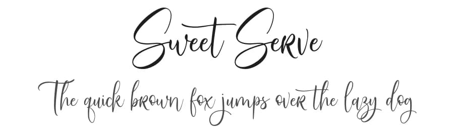 SweetServe by Vunira Design — Script Handwritten Font