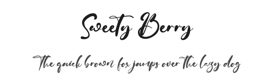 Sweety Berry by Vztype Studio — Script Handwritten Font