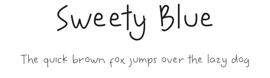 Sweety Blue by Aisyah — Script Handwritten Font