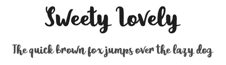 Sweety Lovely by Typefar — Script Handwritten Font