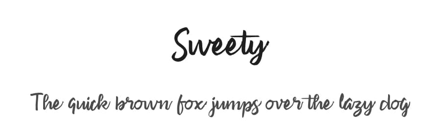 Sweety by selawetype — Script Handwritten Font