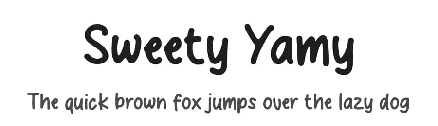 Sweety Yamy by MJType — Script Handwritten Font