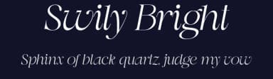 Swily Bright by Jolicia Type Foundry — Serif Font — thumbnail 2