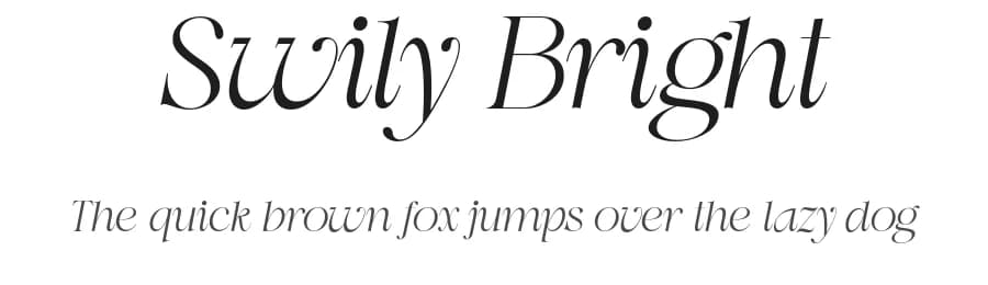 Swily Bright by Jolicia Type Foundry — Serif Font