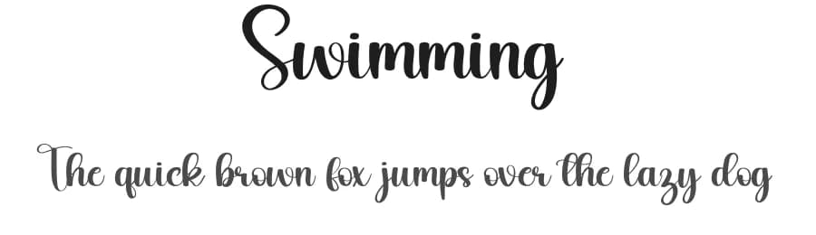 Swimming by Harlek Studio — Script Handwritten Font