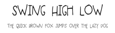 Swing High Low by Kelsey Ann G — Script Handwritten Font — thumbnail 1