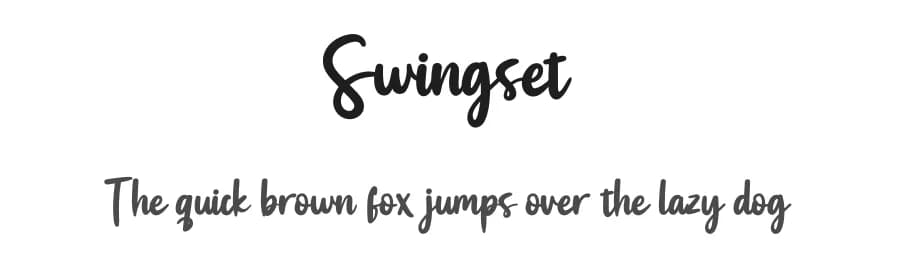 Swingset by twinletter — Script Handwritten Font