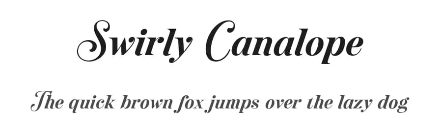 Swirly Canalope by Måns Grebäck — Script Handwritten Font