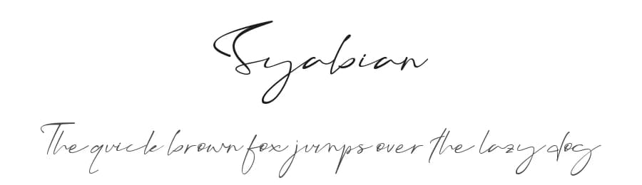 Syabian by Sarif Letter — Script Handwritten Font