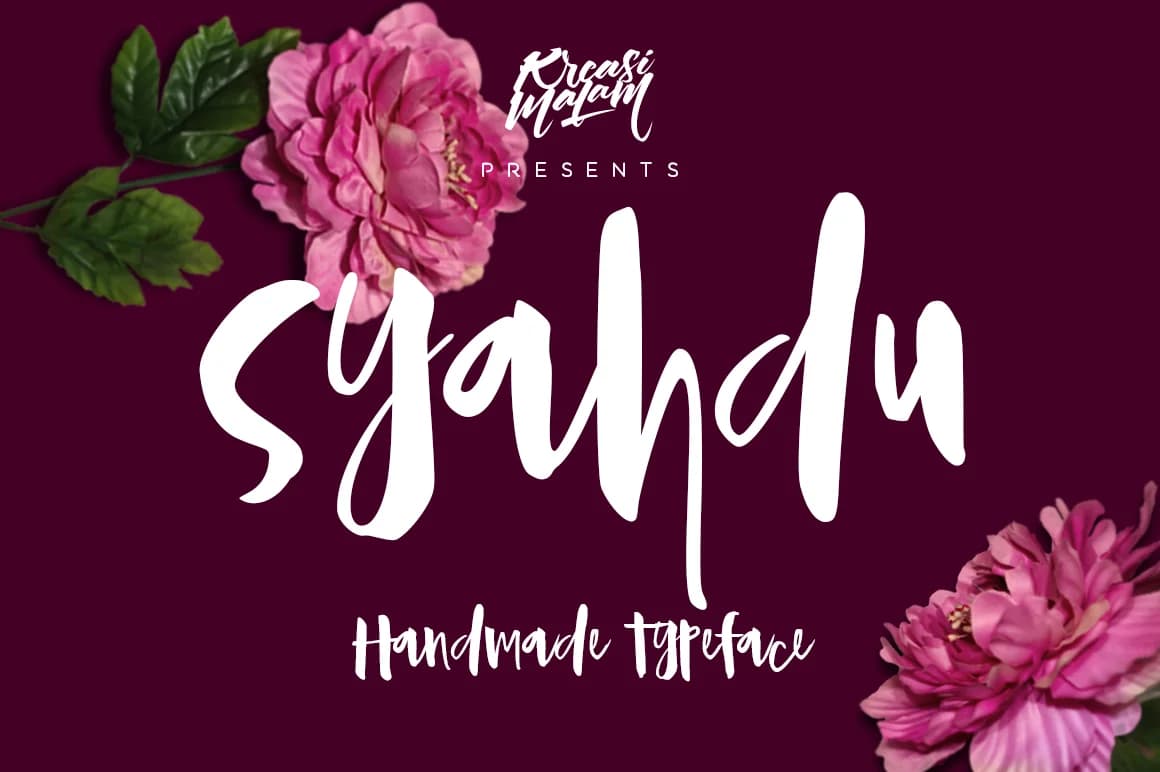 Syahdu Font by KreasiMalam by KreasiMalam — Script Handwritten Font