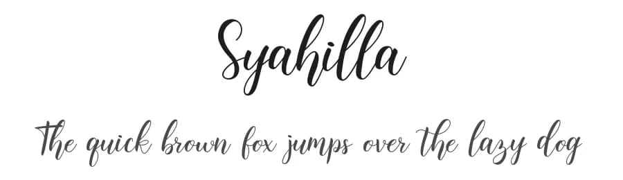 Syahilla by Collectype Studio — Script Handwritten Font