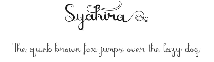Syahira by Yesie Erma Yunita — Script Handwritten Font — preview 1