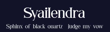 Syailendra by Muhammad Romzul Khoir — Serif Font — thumbnail 2