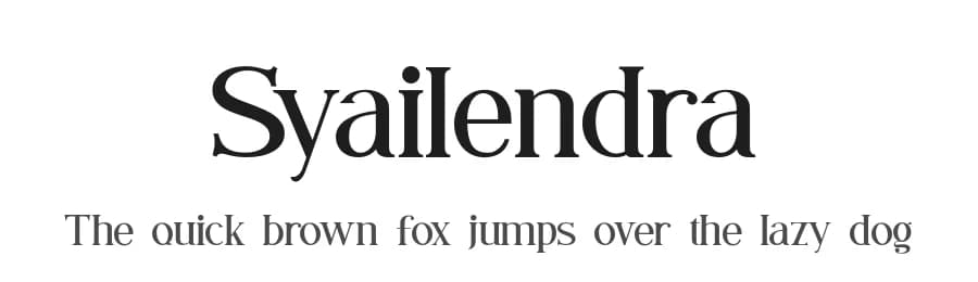 Syailendra by Muhammad Romzul Khoir — Serif Font — preview 1