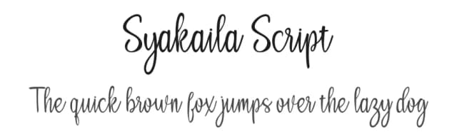 Syakaila Script by bijeh.studio — Script Handwritten Font