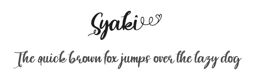 Syaki by nomlimofont — Script Handwritten Font