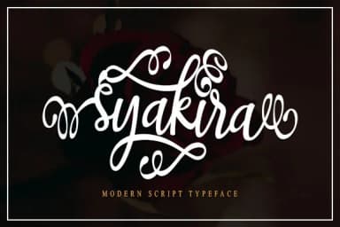 Syakira Script Font by utopiabrand19 by utopiabrand19 — Script Handwritten Font — thumbnail 1