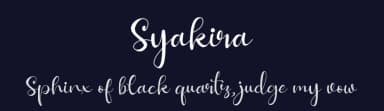 Syakira by Aditya Rezki Apriyadi — Script Handwritten Font — thumbnail 2