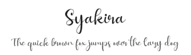 Syakira by Aditya Rezki Apriyadi — Script Handwritten Font — thumbnail 1