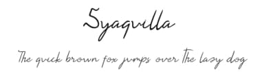 Syaquilla by Rayn Media — Script Handwritten Font — thumbnail 1