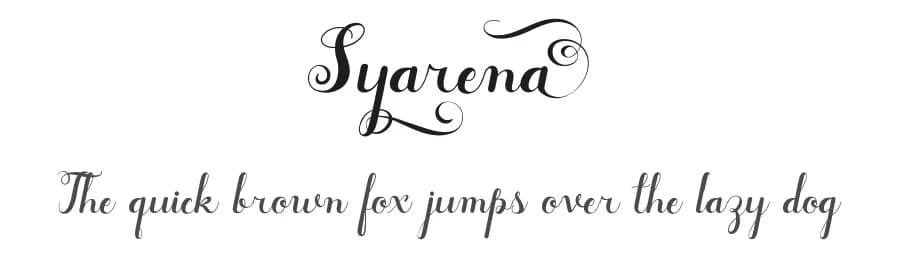 Syarena by Yesie Erma Yunita — Script Handwritten Font