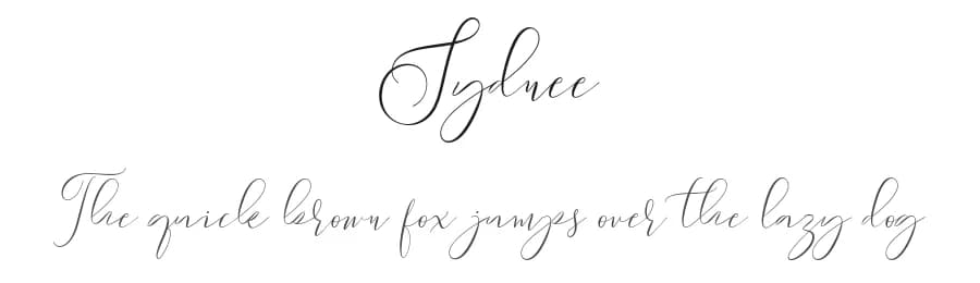 Sydnee by aqr typeface — Script Handwritten Font
