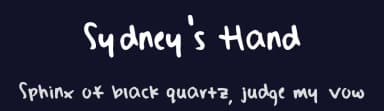 Sydney's Hand by Sydney Bishop — Script Handwritten Font — thumbnail 2