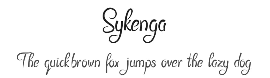 Sykenga by Digital Typeface Studio — Script Handwritten Font